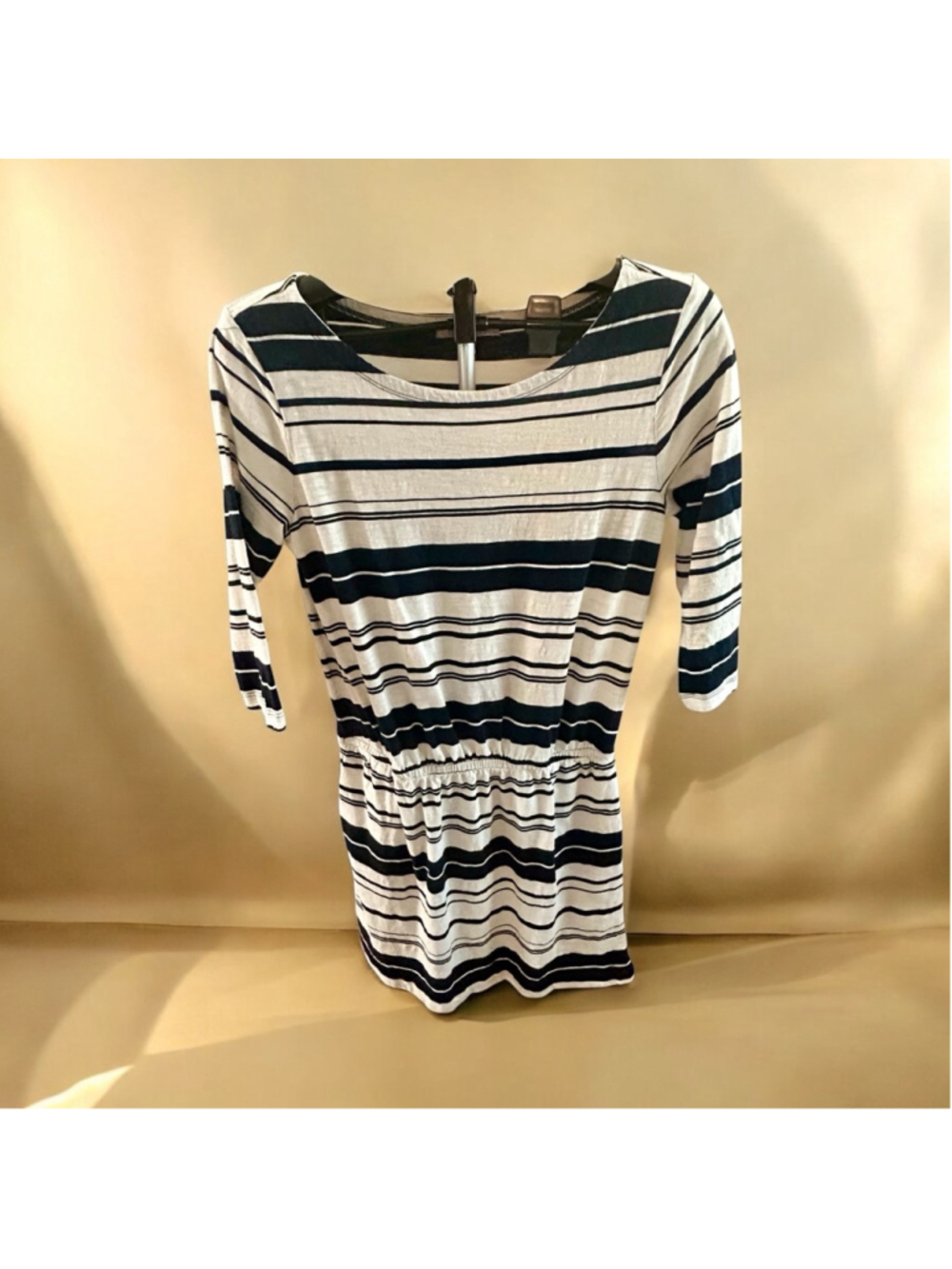 Banana Republic Striped Women’s Dress Size M White Black